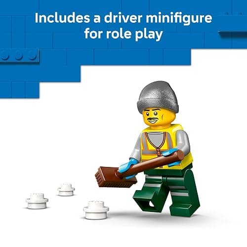 LEGO City Snowplow Truck Building Toy for Kids - Pretend Play Vehicle for Boys & Girls, Ages 5+ - Toy Truck W/Movable Plow & Driver Minifigure - Gift Idea for Birthdays - 60490 thumbnail 6