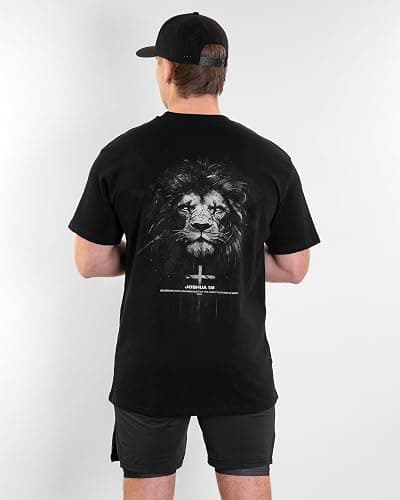 SAVD Christian Oversized T-Shirt for Men – Faith-Based Tee, 100% Cotton, Bible Verse Back Graphic, Bold Christian Design thumbnail 3
