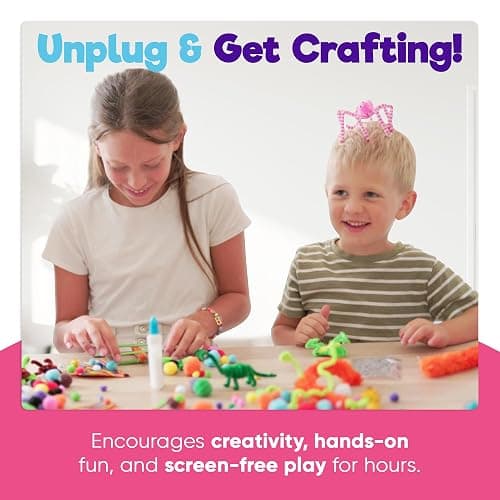 Blue Squid 3000+ pcs Arts and Crafts Supplies for Kids | Craft Kit Box for Kids Age 4-5, 4-8, 6-8, 8-12 | Craft Supplies & Materials Crafts Set Toys Art Box Gifts for Girls Boys Bulk Art Kit thumbnail 4