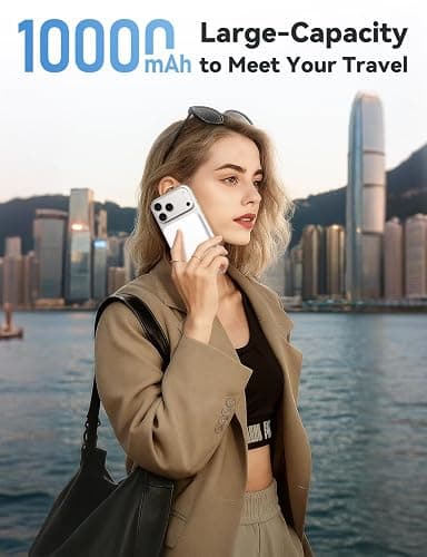 Magnetic Portable Charger, 10000mAh Power Bank, 20W Fast Charging for Magsafe Battery Pack, Travel Essential Wireless Charger Compatible with iPhone 17/16/15/14/13/12 Pro/Max/Air/Plus Series, Samsung thumbnail 4