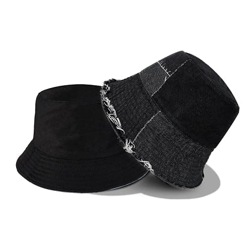 MILAKOO Unisex Demin Bucket Hat Washed Jean Fisherman Cap for Women Wide Brim Lightweight Packable thumbnail 3