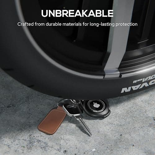 Waterproof Airtag Holder - 4 Pack Airtag Keychain Holder Compatible with Apple AirTags, Ultra Durable Anti-Scratches Protective Case with Keyring for Luggage, Backpack, Pet, Bag, Black thumbnail 5
