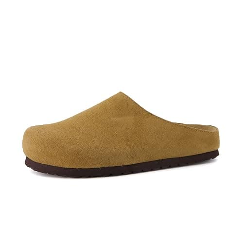 CUSHIONAIRE Lute Genuine Suede Leather Clogs for Women Indoor and Outdoor – Comfortable Slip On Womens Clogs with Cushioned Footbed thumbnail 9