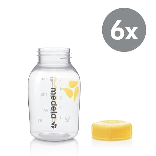 Medla Breast Milk Collection and Storage Bottles with Solid Lids - 6pk/5oz-150mL Breastmilk Container, Compatible with Medela Breast Pumps and Made Without BPA thumbnail 4