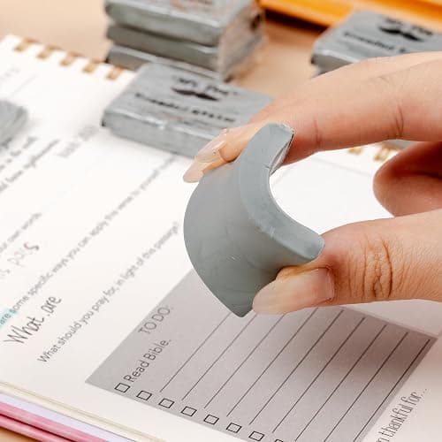 Mr. Pen- Kneaded Erasers, 1.37" x 1.7", 24 Pack, Gray, Soft Moldable Art Erasers for Charcoal, Graphite & Pastel Drawing, Precision Highlighting, Smudge Control, Easy Shaping for Artists & Students thumbnail 6