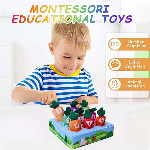FLLOBE Baby Toys 6-12 Months, Montessori Toys for 1 Years Old, 6-in-1 Set Infant Toys with Sensory Toy, Spinner for Babies, Stacking Toy for Toddlers 1-3 Learning, Gifts for Toddler Newborn, 32PCS thumbnail 7