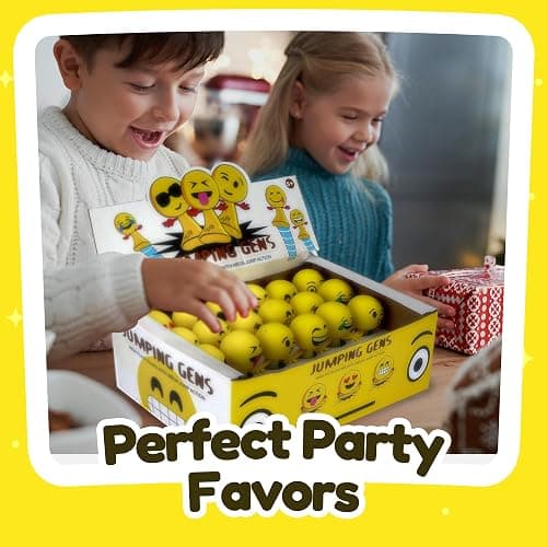 Liberty Imports 24 PCS Jumping Emoticon Popper Spring Launchers LED Light Up Toy Bouncy Party Favors Supplies and Goodie Bag Fillers for Kids, Toddlers (Classic Edition) thumbnail 7