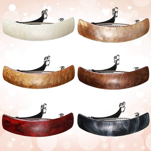WILLBOND 6 Pcs Hair Barrettes for Women Large Barrettes Hair French Clips Pin Retro Clasp for Mom Gifts Women Accessories, 6 Colors(Multicolor,Classic) thumbnail 3