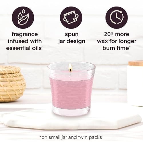Glade 1-Wick Scented Candle Jar, Angel Whispers, Air Freshener Infused with Essential Oils, 4.08 Oz thumbnail 4