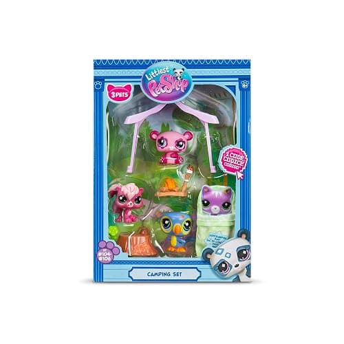Littlest Pet Shop - BF00574 - Camping Set 3 Animals and Accessories - Littlest Pet Shop LPS Panda Squirrel Toucan - Toy Set Mini Cute Animal Figurines - Children's Toy 4 Years and Above thumbnail 7