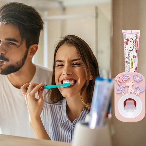 Automatic Kid Toothpaste Dispenser for Shower,Toothpaste Squeezer for Kids & Family, is Wall Mounted Bathroom Decor by Mr. Thumbs (1pc,Pastel Baby Purple) thumbnail 4