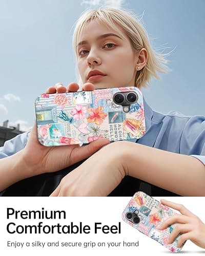 TAMUEL for iPhone 16 Case, Cute Aesthetic Beach Ocean Seashell Collage Summer Phone Case, Compatible with Magsafe, Trendy Coastal Magnetic Slim Shockproof Protective Women Girl Men Cover thumbnail 6
