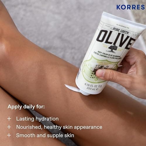 KORRES Olive Body Lotion for Dry Skin Moisturizer Cream with Vitamin E, Aloe and Pure Greek Olive Oil for Body Care, Hydrating & Nourishing for Smooth, Supple Skin, thumbnail 7