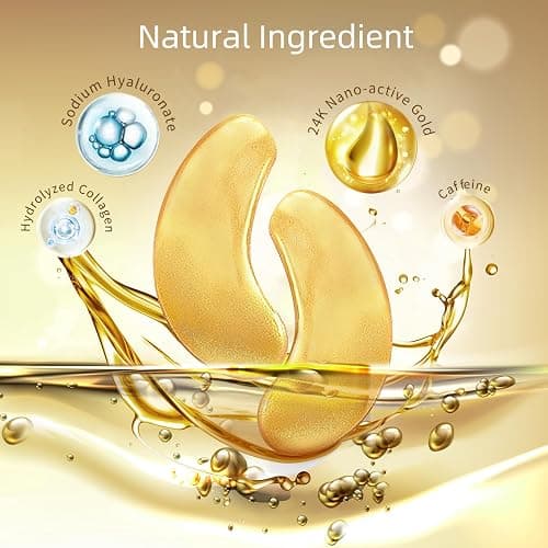 USTELIR Under Eye Patches, 40 Pairs Eye Mask for Dark Circles, Puffy Eyes, Undereye Bags,Wrinkles,Eye Mask Patches with 24K Gold, Eye Treatment Skin Care for Men & Women Gift thumbnail 3
