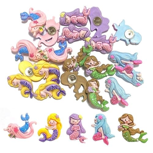 30Pcs Mermaid Resin Pushpin, Long Hair Girl Decorative Pegs Cork Board Thumbtacks Bulletin Board Pegs for Tip Paper File Pictures Memo Sticky Notes Sticky Strips Tip - Image 1