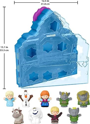 Fisher-Price Little People Toddler Toy Disney Frozen Carry Along Castle Case Playset with Figures for Pretend Play Kids Ages 18+ Months​ thumbnail 2
