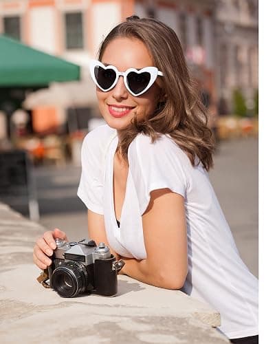 Frienda 9 Pairs Heart Shaped Sunglasses Cat Eye Shaped Sunglass for Women Bridesmaid Bachelorette Wedding Party Favor thumbnail 5