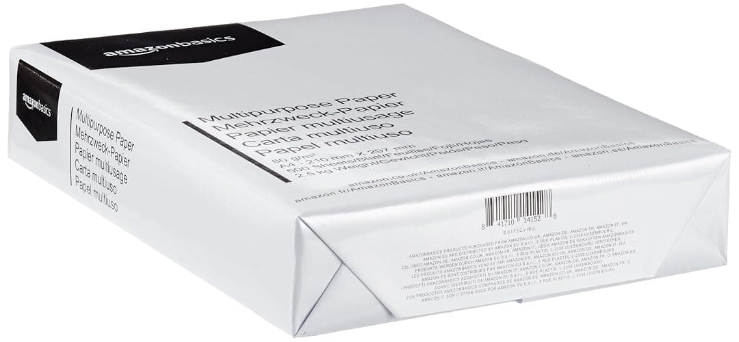 Amazon Basics Papier multi-usage A4 80g, carton de 5 ramettes de 500 feuilles thumbnail 4