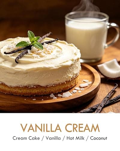 AOOVOO Vanilla Cream Odor Eliminating Candle - 9 oz Non Toxic Highly Fragranced Air Freshing Soy Candle, Eliminates 95% of Smoke, Pet, Food, and Other Smells Quickly, Up to 50 Hours Burn time thumbnail 5