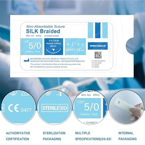 Spectabilis Suture Practice Thread and Needles for Medical Students Training Only (40 Mixed) thumbnail 6