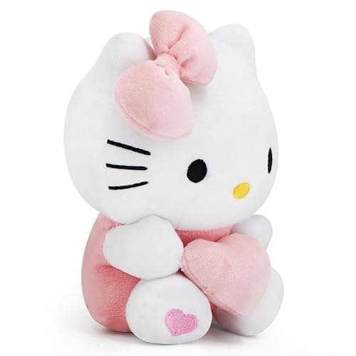 COAQAC Kawaii Plush Toy with Love Piloow, Soft Cartoon Plush, Theme Party Favor, Birthday Gift for Girls Boys (Pink B) - Pink B thumbnail 3