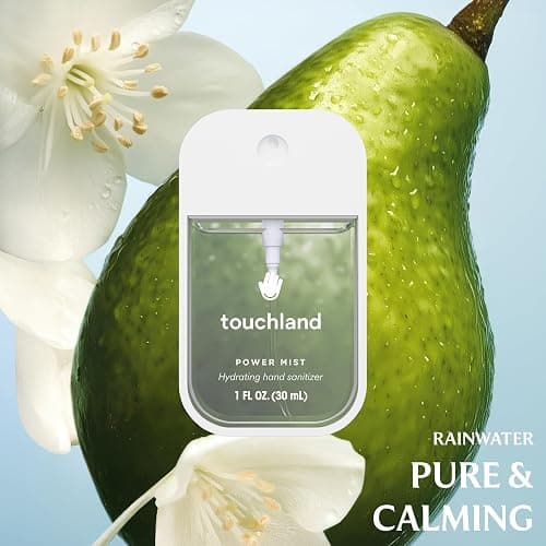 Touchland Hydrating Hand Sanitizer Spray, BLOSSOM Trio Set (Lavender, Vanilla, Rainwater), 1 FL. OZ. Travel Size Power Mist Sprays (Set of 3) thumbnail 6