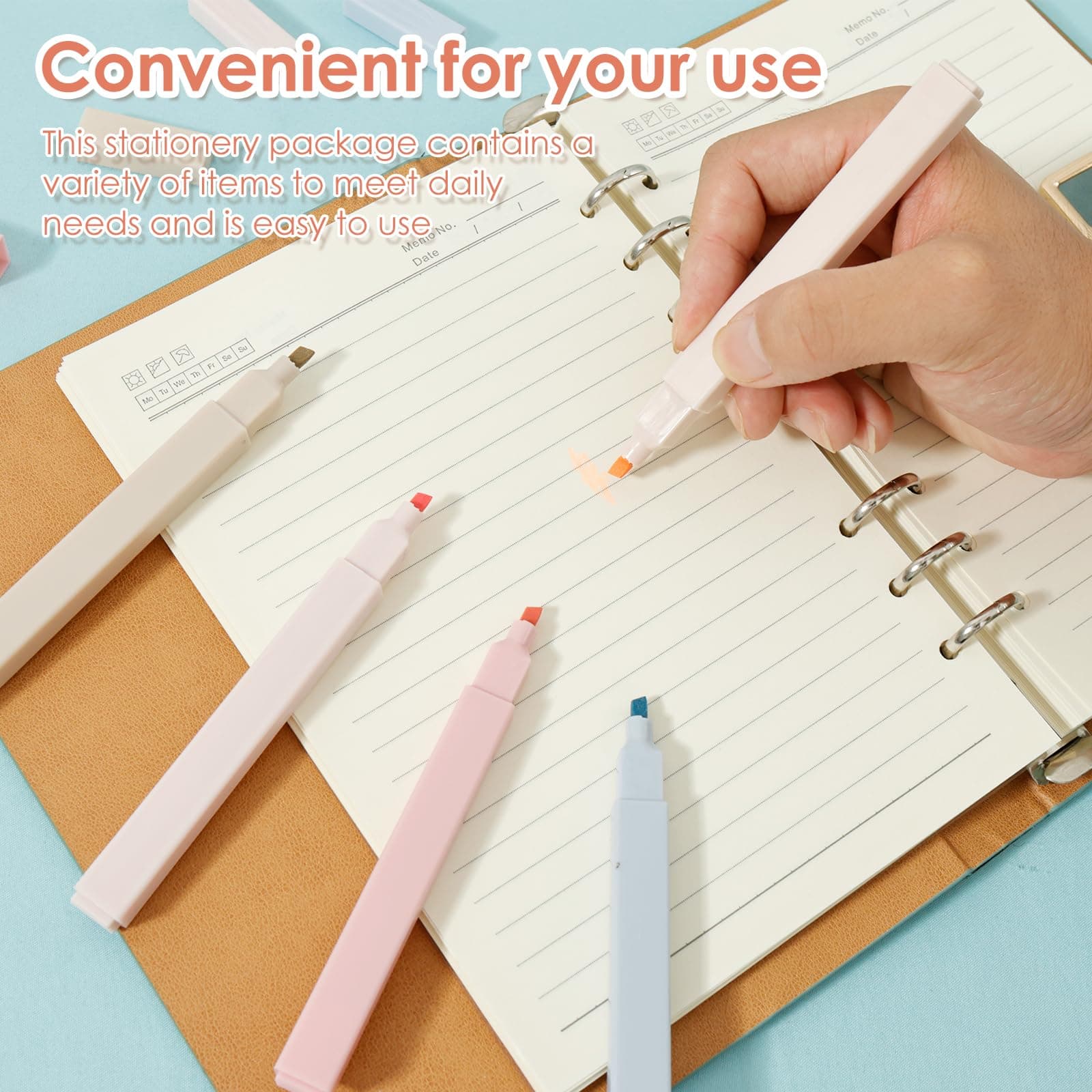 40Pcs Stationery Supplies Set, Multi-Purpose Pencil Case Includes Large Capacity Pen Pouch Bag, Mechanical Pencil, Lead Refill, Gel Ink Pen, Scissors, Ruler, Sharpener for School Supplies (Pink) thumbnail 4