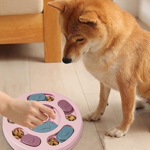DR CATCH Dog Puzzles,Dogs Food Puzzle Feeder Toys for IQ Training & Mental Enrichment,Dog Treat Puzzle(Pink) thumbnail 5