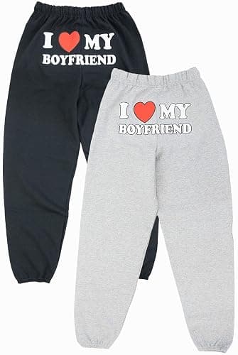 I Love My Boyfriend Sweatpants - Women's Sweatpants - Image 1