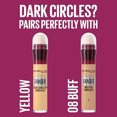 Maybelline Instant Anti-Age Eraser Eye Concealer for Face, Dark Circles, Blemish & Fine Lines Concealer, Full Coverage, Dermatologist Tested, Suitable for Sensitive Skin, Shade: 08 Buff thumbnail 8