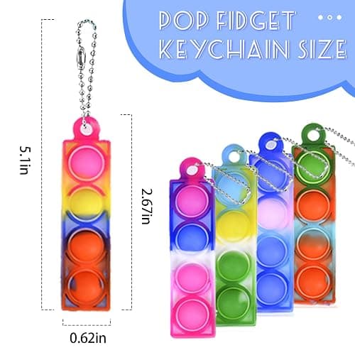 75Pcs Party Favors for Kids 3-5 4-8 Fidget Toys Bulk Mini Pop Keychain Sensory Toys Stocking Stuffers Birthday Carnival Treasure Classroom Prizes Stress Relief Toy Easter Eggs Fillers thumbnail 2