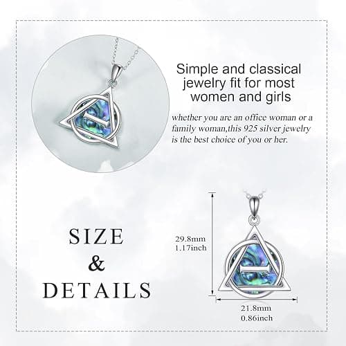 Celtic Jewelry Necklace Gifts Sterling Silver Good Luck Irish Vintage Triquetra Trinity Celtics Love Knot Pendant Necklace Christmas Gifts for Women Mother thumbnail 5