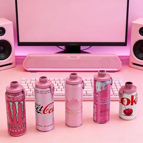 4 Pack Magnetic Soda Can Lids – Reusable Airtight Can Covers, BPA-Free, Easy to Use, Keep Drinks Fresh & Bug/Dust Free, Fits Standard Cans, Great for BBQ, Beach & Party (Pink) thumbnail 2