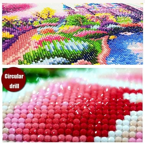 DIY 5D Diamond Painting by Number Kits, Crystal Rhinestone Diamond Embroidery Paintings Pictures Arts Craft for Home Wall Decor & Relaxation (Castle,30 * 40cm) thumbnail 6