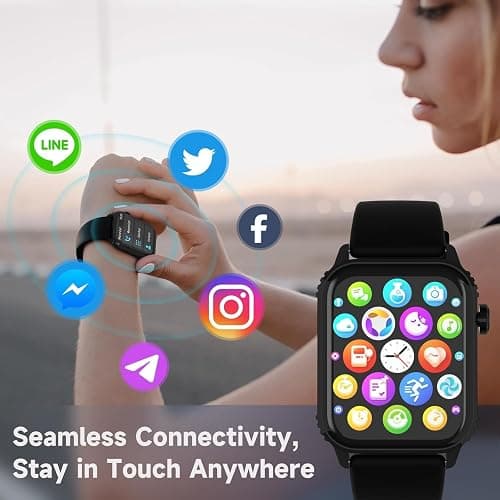 Smart Watch for Men, 120 Sports Modes Smartwatch with 1.83" HD, Alexa Built-in, Heart Rate/Sleep Monitor, IP67 Waterproof, Bluetooth Call & Music Control Fitness Watch for iPhone/Android (Black) thumbnail 4