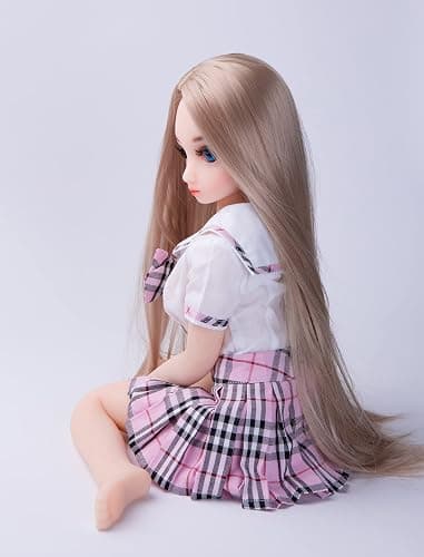 See-muni Anime Doll Soft Skin Realistic Lifelike Reborn TPE Dolls Built-in Skeleton can Swing, Cosplay，1:1 Handmade Simulation，Private Collection Level,About 25.6 inches,5.7 lbs thumbnail 4