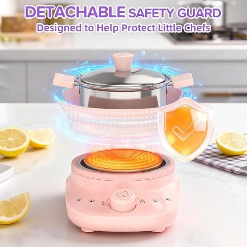 Gotoofun Kids Real Cooking Set with Mini Electric Stove, 45 PCS Montessori Mini Cooking Set with Safe Knife & Kitchen Tools, Cooking Set for Beginner Chef Ages 6-12 Boys & Girls thumbnail 3