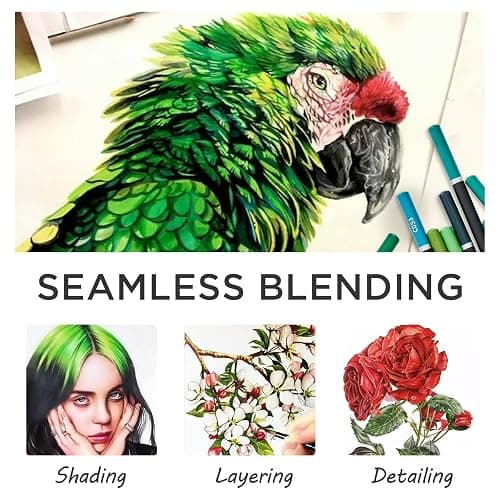 PRINA Art Supplies 120 Colors Colored Pencils Set for Adults Coloring Books with Sketchbook, Professional Vibrant Artists Coloring Pencils for Drawing Sketching Blending Shading, Soft Core Oil Based thumbnail 3