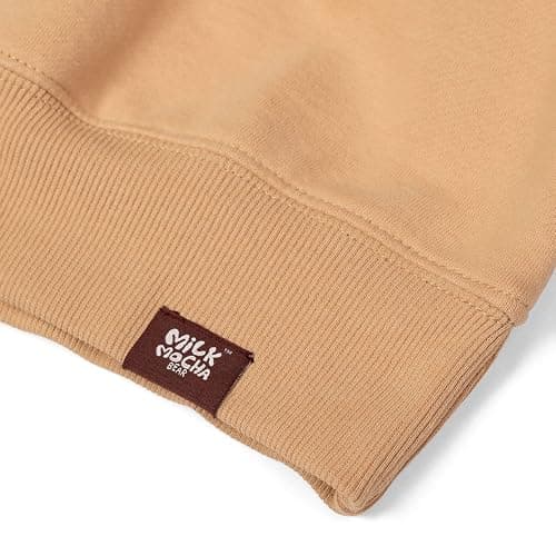 Milkmochabear Official Milk and Mocha Oversized Varsity Crewneck Casual Unisex Sweatshirt Soft Embroidered Men Women thumbnail 7