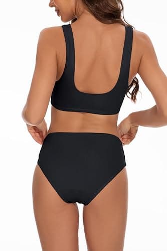 Beautikini Period Swimwear Two Piece Menstrual Leakproof Sporty Bikini Sets Bathing Suit Period Swimsuit for Teen Girls thumbnail 2