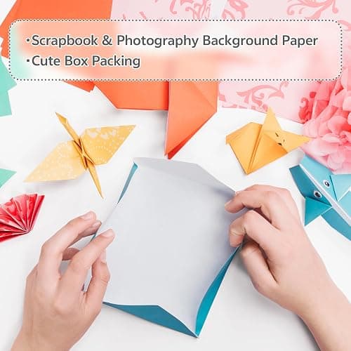 12x12 Scrapbook Paper 48 Sheets 120 gsm 32 lb Brights Pastels & Brights 24 Color Cardstock Paper for Cricut Maker, Scrapbooking, Paper Crafting thumbnail 5