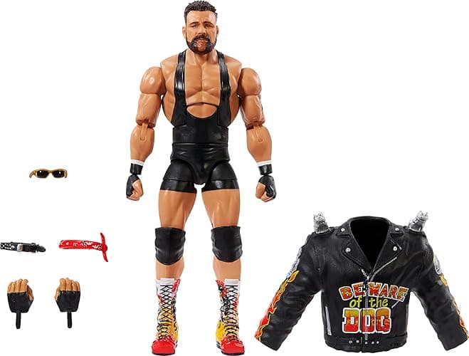 Mattel WWE Elite Collection Action Figure & Accessories, Series #104 Rick Steiner 6-inch Collectible with 25 Articulation Points & Swappable Hands - Rick Steiner - 6-Inch - Image 1