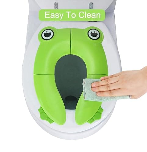 PandaEar Folding Travel Toilet Seat Cover for Children and Potty Training | Portable Silicone Seat for Toddlers, Boys & Girls With Non-Slip Pads | Recyclable thumbnail 5