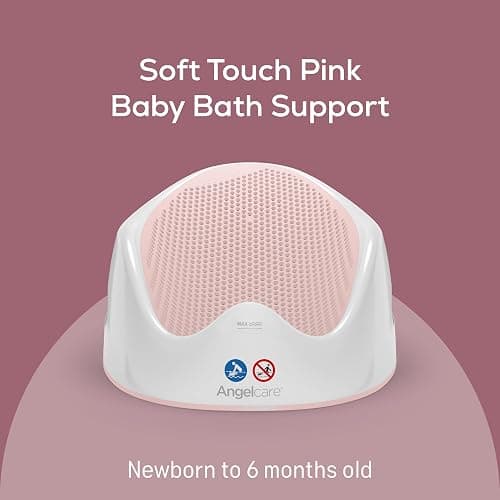 Angelcare - Baby Bath Support - Soft Touch Support - Water Level Indicator - Ideal for Babies Less Than 6 Months Old - Pink thumbnail 3