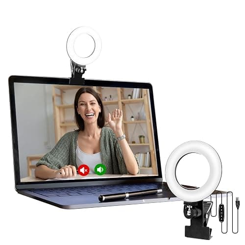 Cyezcor Video Conference Lighting Kit, Ring Light for Monitor Clip On,for Remote Working, Distance Learning,Zoom Call, Self Broadcasting and Live Streaming, Computer Laptop Video Conferencing thumbnail 8