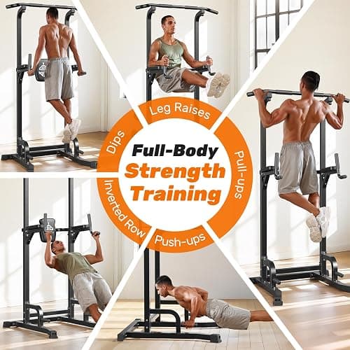 Sportsroyals Power Tower Pull Up Bar Station, 450LBS Stable Pull Up Dip Station for Home Gym Strength Training Equipment | FED Fitness thumbnail 3
