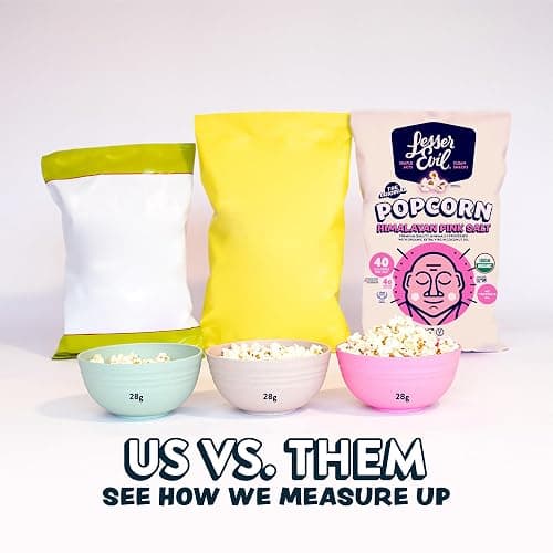 LesserEvil Himalayan Pink Salt Organic Popcorn, Premium Quality, Minimally Processed, No Vegetable Oil, 4.6 Oz, (Pack of 3) thumbnail 4