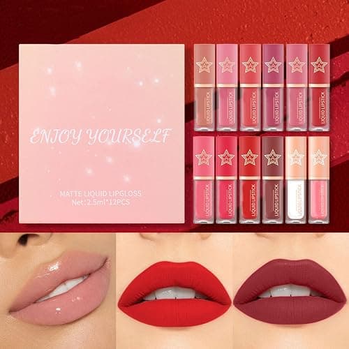 Lip Gloss for Kids Girls 8 Years Old 2.5ml X 12 Shades Set Lipstick For Beautiful And Long Lasting Makeup Non Sticky And Non Fading Moisturizing Lip And Cheek Tint Lip Gloss Girls Teenager thumbnail 7