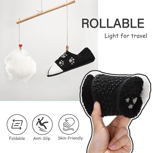 ATHMILE House Slippers for Women Men Indoor Barefoot Slippers Socks Furry Slip on House Shoes Cozy Comfy for Home Bedroom Travel Yoga thumbnail 5