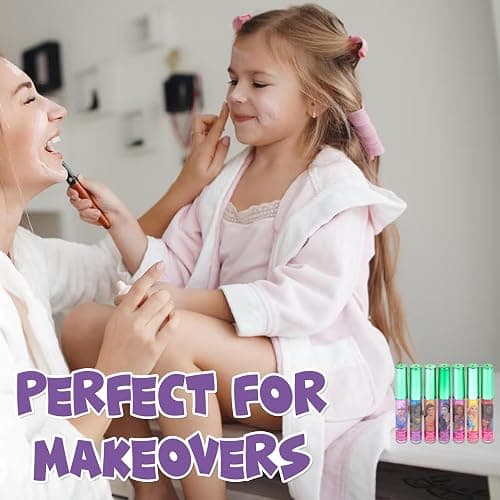 Disney The Little Mermaid 7 Piece Vegan Plant Based Party Favor Lip Gloss Makeup Set for Girls Kids Toddlers, Toys Gift for 3 4 5 6 7 8 9 10 11 12 Years Old Kid thumbnail 4